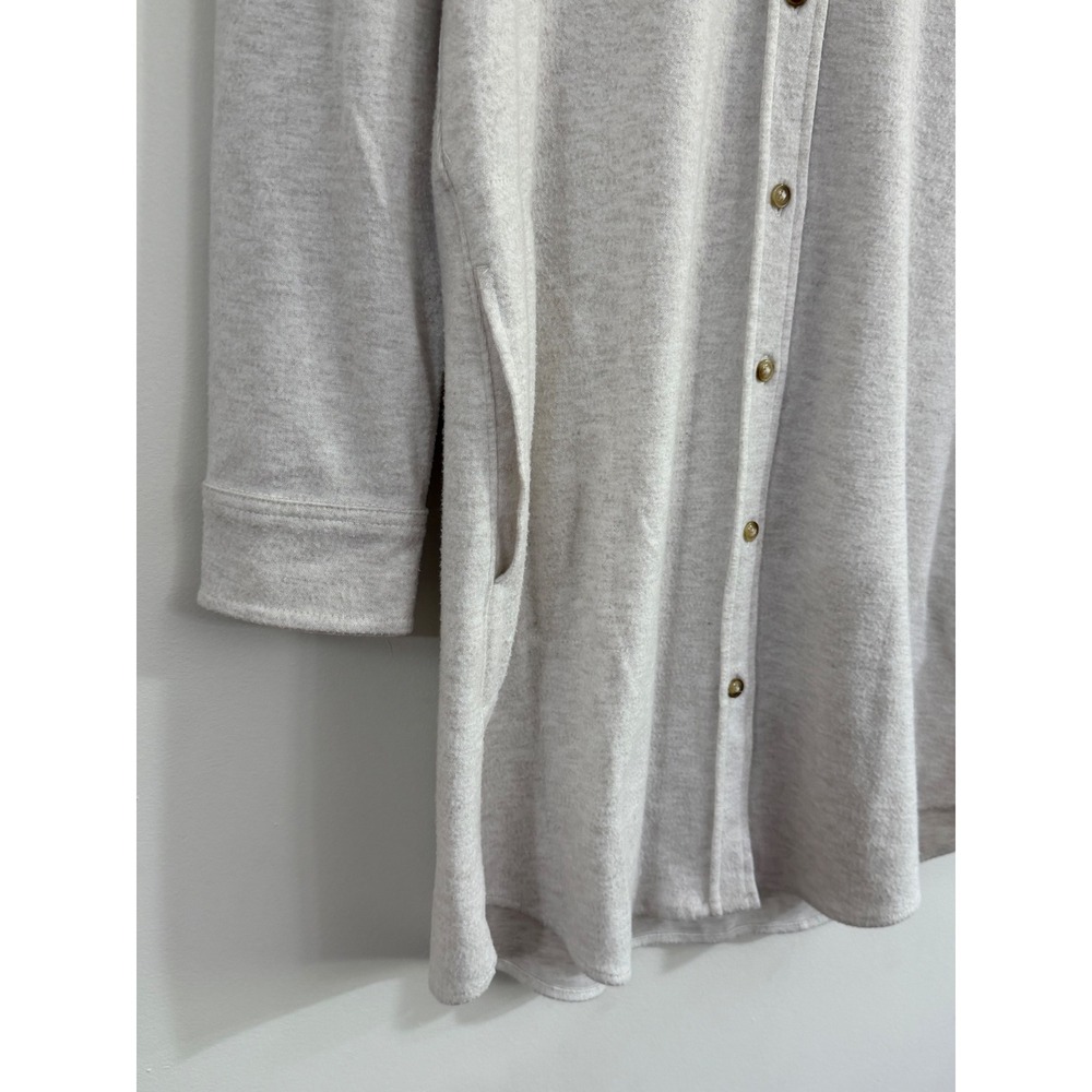 Faherty Womens Legend Sweater Shirt Dress Off White Heather Long Sleeve Size M - Picture 5 of 14